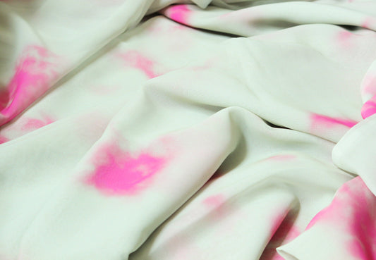 1 yard-pastel blotch print green fabric by the yard-pastel mint watercolor look abstract printed chiffon fabric-green abstract fabric