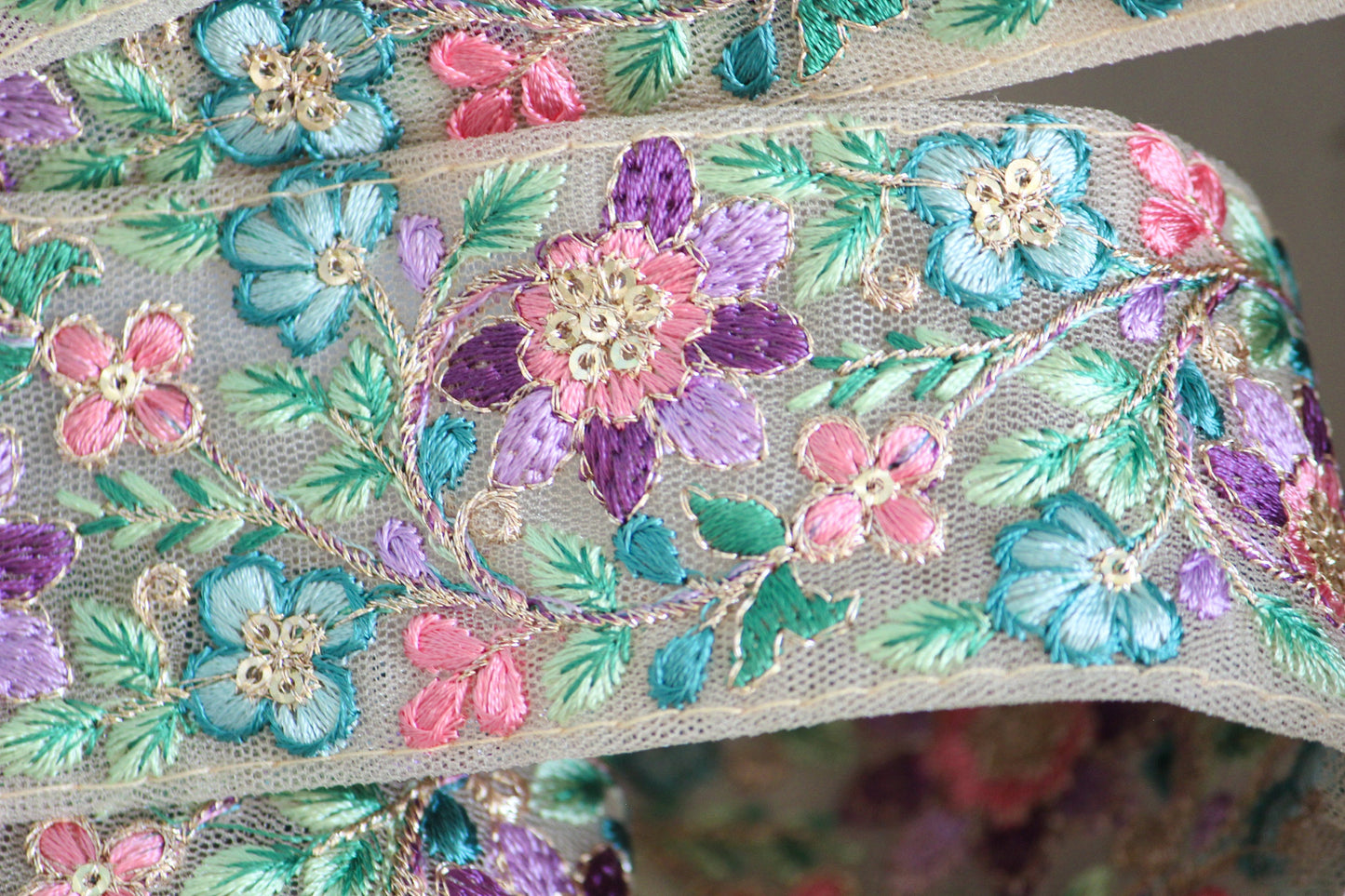 MYSTERY BUNDLE-floral embroidered ribbon bundle-1 yard bundle-surprise floral ribbon gift bundle-ribbons for hair bow-bulk bundle