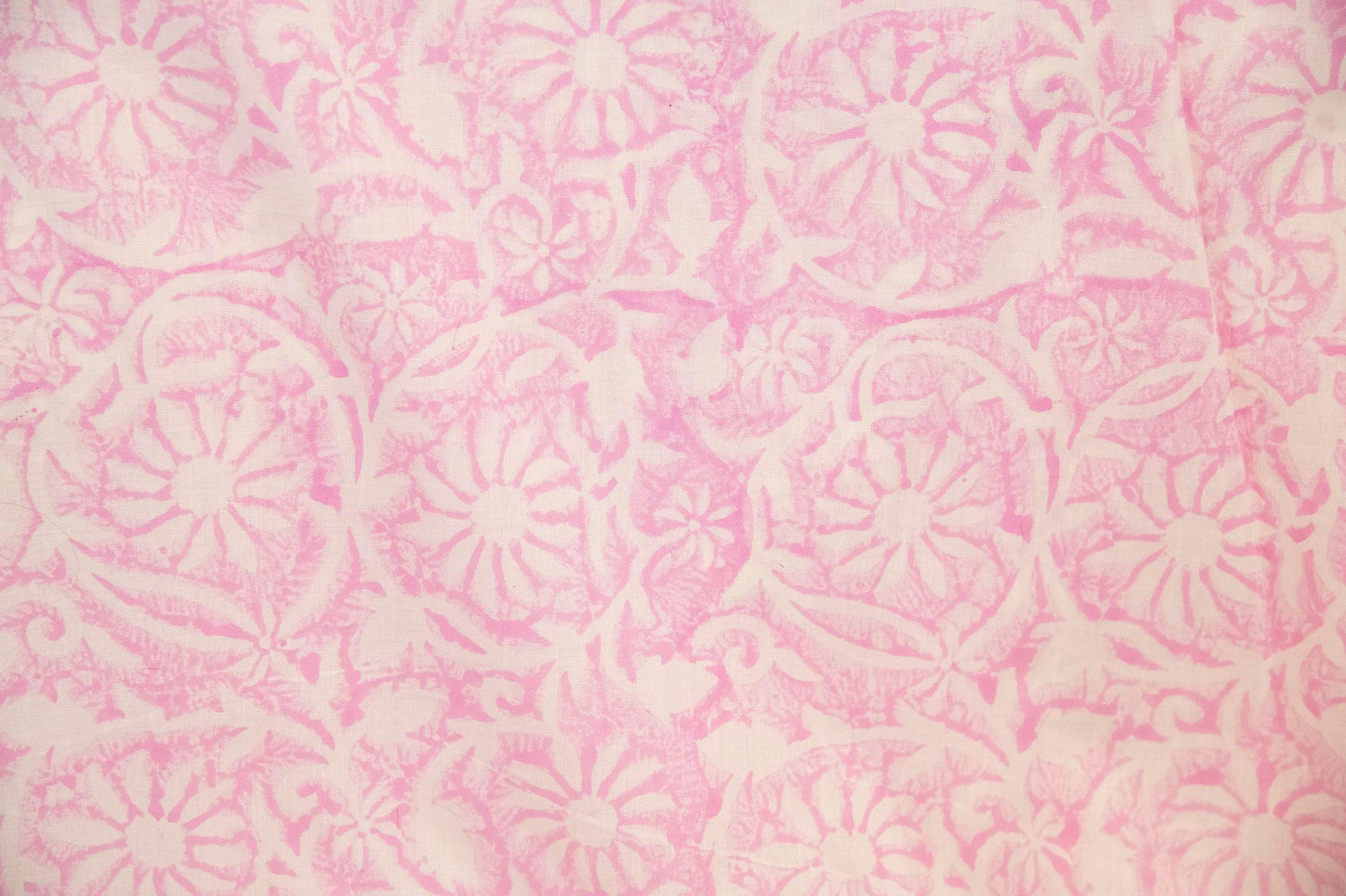 1 yard-Monotone baby pink floral hand block printed cotton fabric-dress fabric/quilting/diy home decor/hair accessories fabric