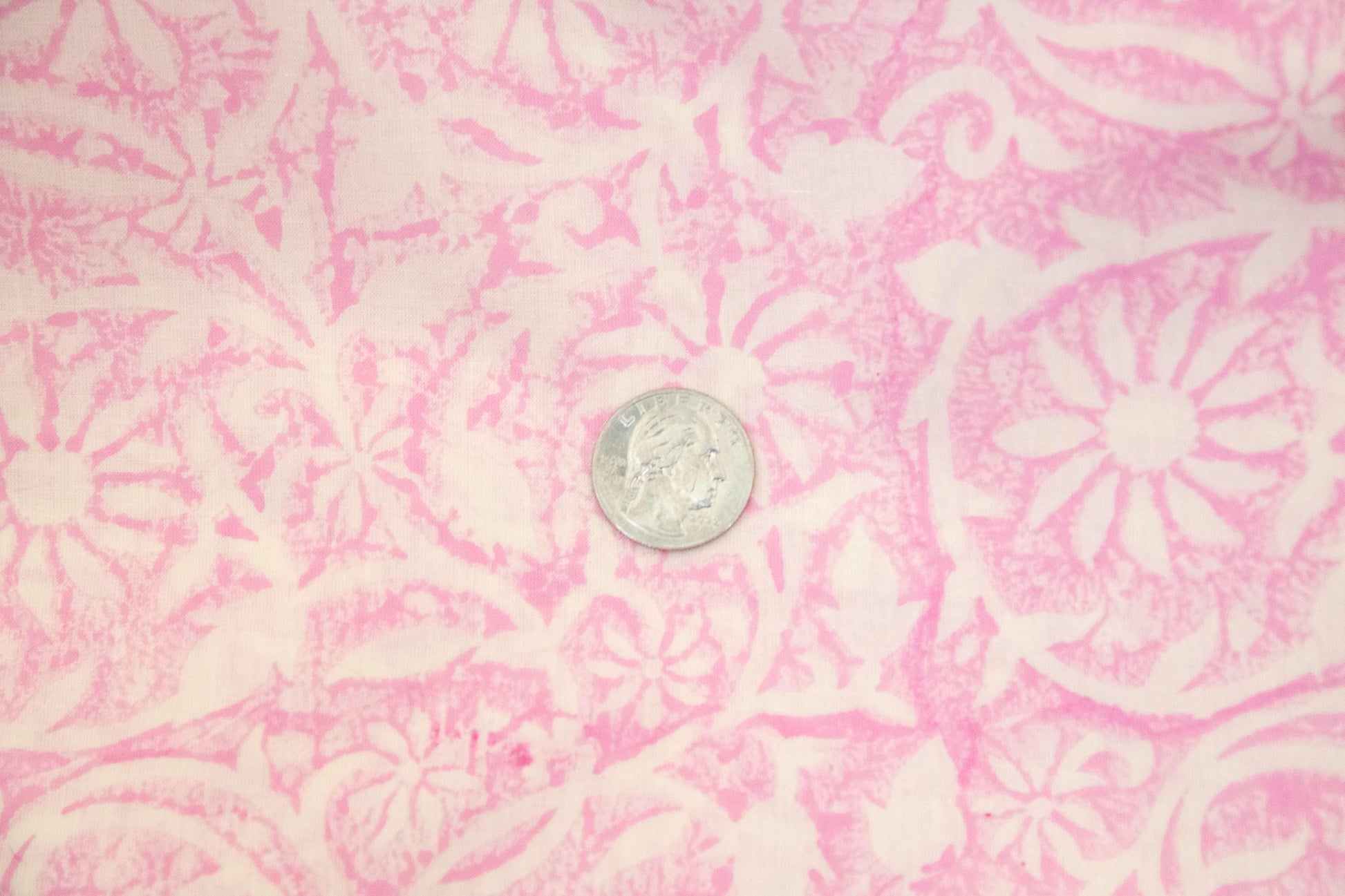 1 yard-Monotone baby pink floral hand block printed cotton fabric-dress fabric/quilting/diy home decor/hair accessories fabric