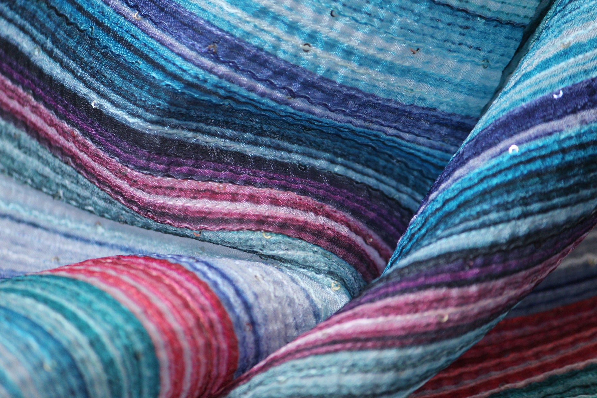 Multicolor stripe embroidery fabric by half yard sequin embroidery-Indian embellished fabric-Indian embroidery fabric