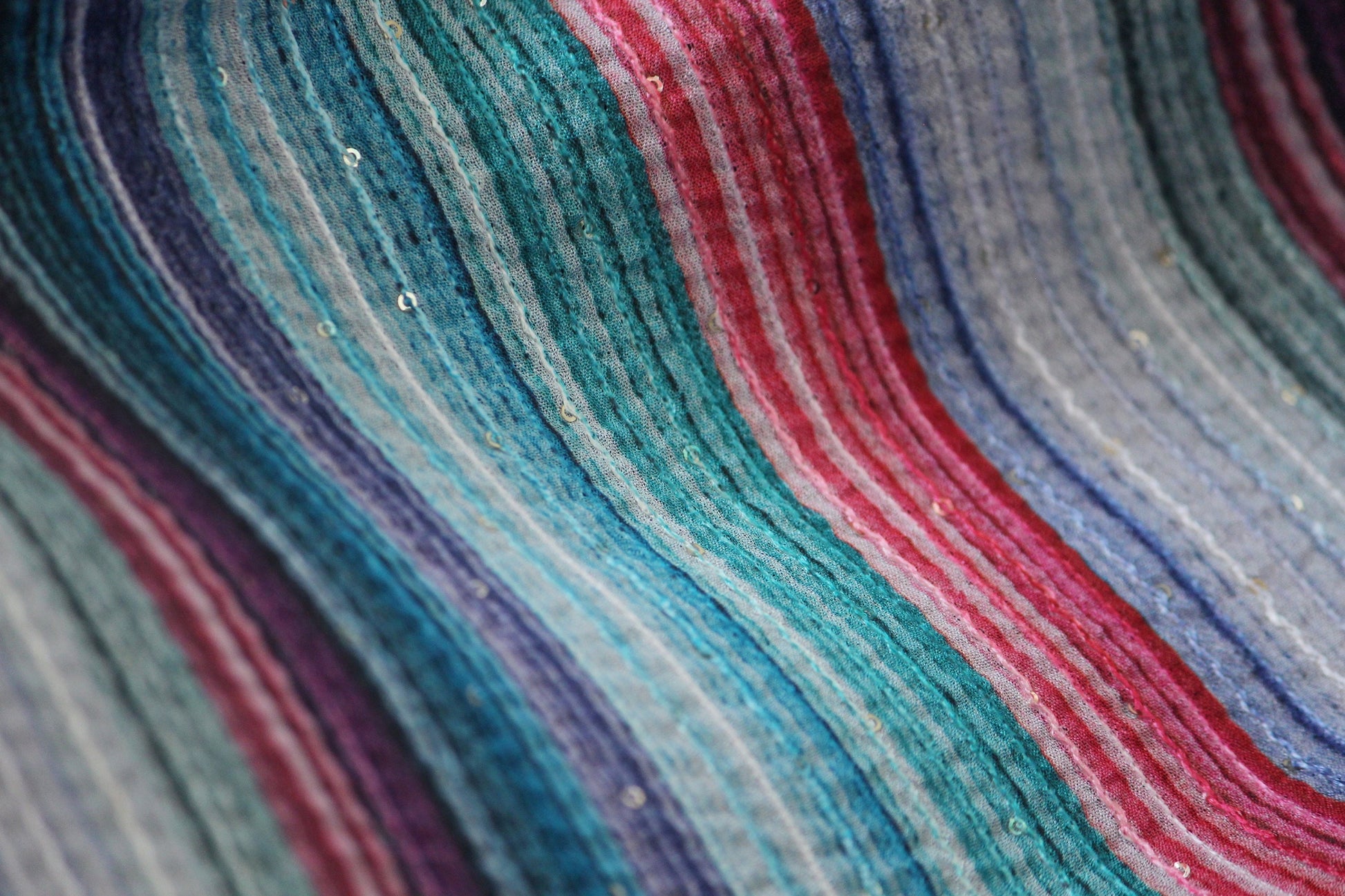 Multicolor stripe embroidery fabric by half yard sequin embroidery-Indian embellished fabric-Indian embroidery fabric