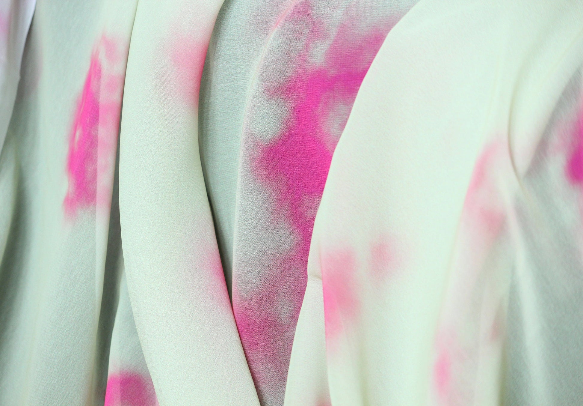 1 yard-pastel blotch print green fabric by the yard-pastel mint watercolor look abstract printed chiffon fabric-green abstract fabric