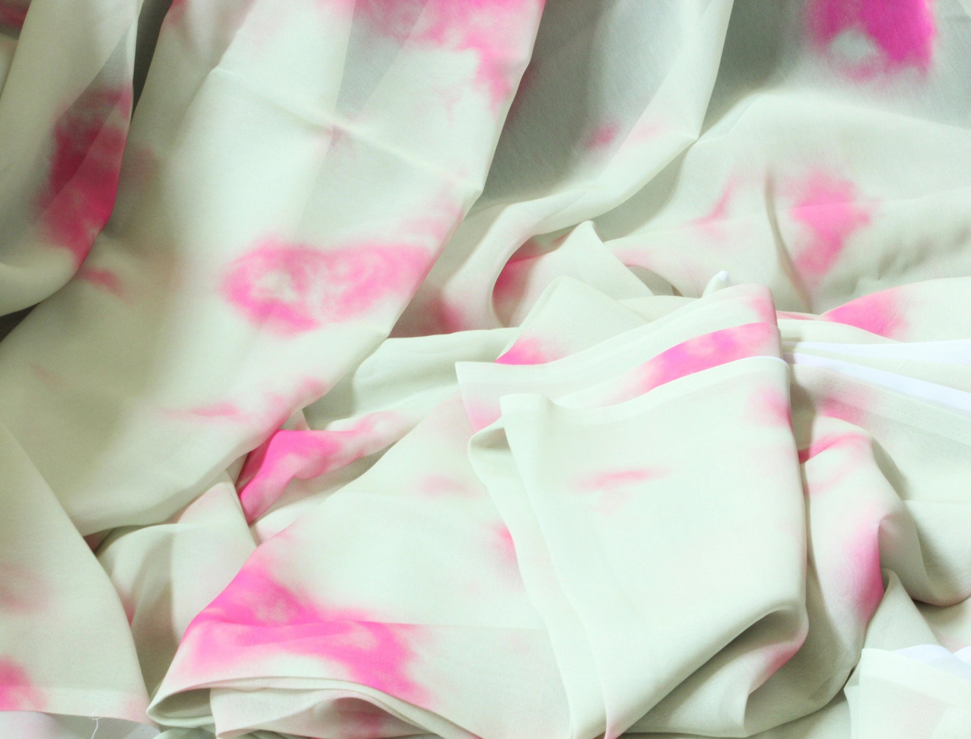 1 yard-pastel blotch print green fabric by the yard-pastel mint watercolor look abstract printed chiffon fabric-green abstract fabric