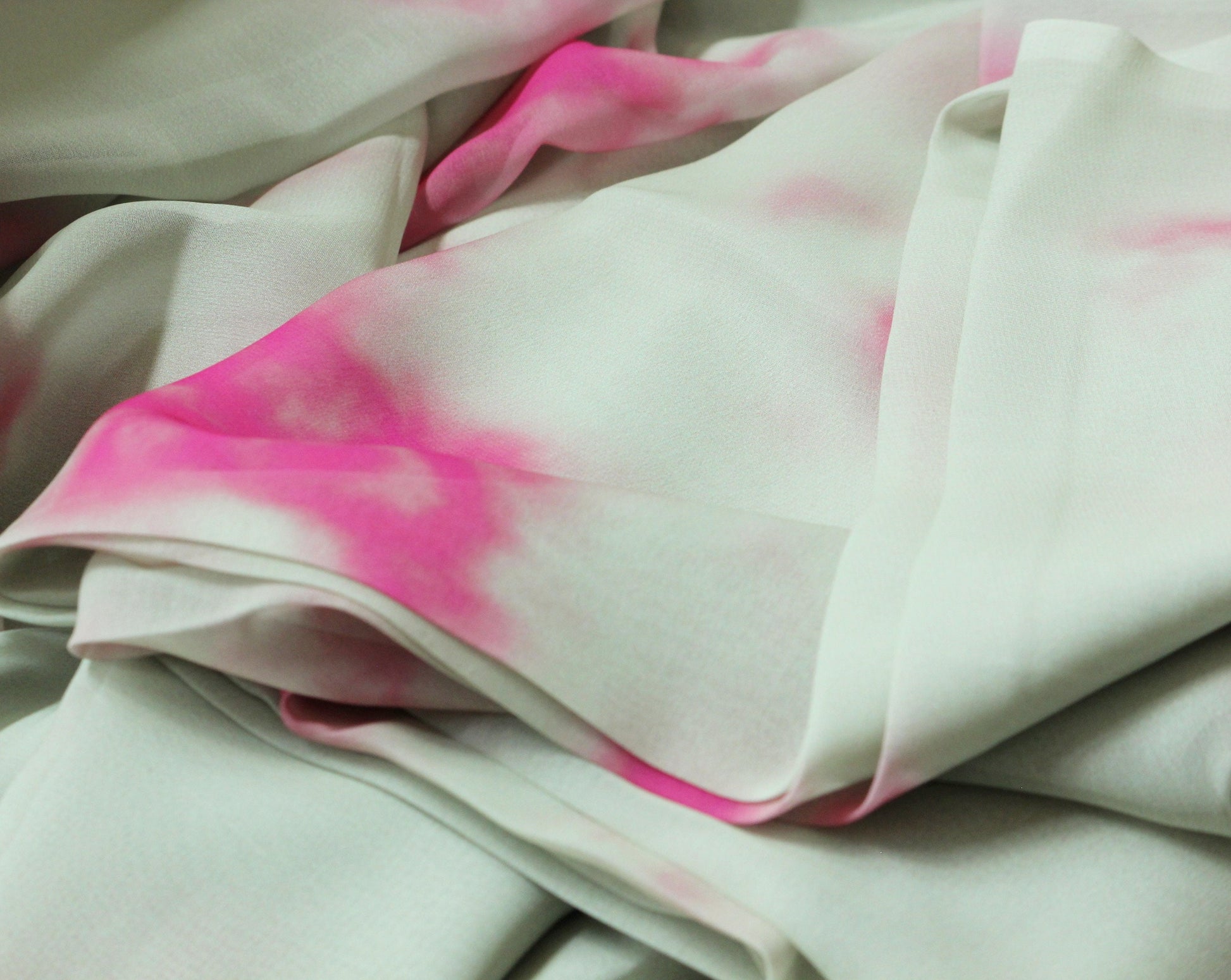 1 yard-pastel blotch print green fabric by the yard-pastel mint watercolor look abstract printed chiffon fabric-green abstract fabric