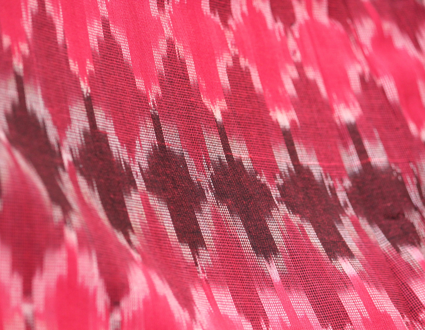 One yard-red woven cotton ikat fabric-shades of red geometric fabric-yarn dyed fabric-pink red brown fabric-yarn dyed cotton