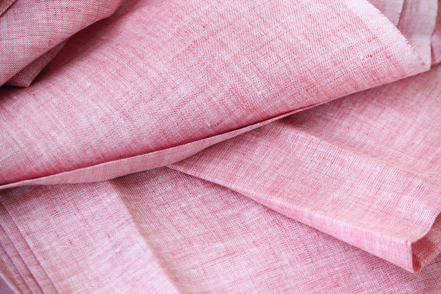 1 yard-baby pink linen natural plant based fabric- Red and white warp and weft-blush pink -Gorgeous natural linen fabric-pink rose linen