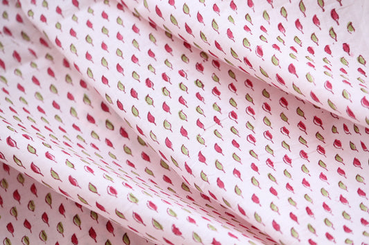 1 yard-blush pink ditsy floral paisley motif hand printed cotton fabric-minimalistic paisley tiny print for kids dress and decor