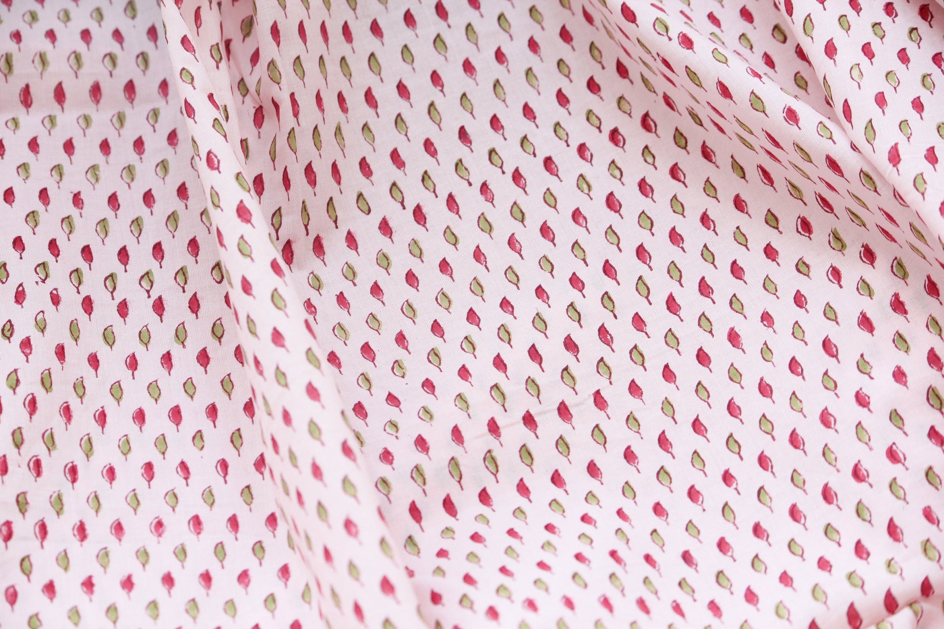 1 yard-blush pink ditsy floral paisley motif hand printed cotton fabric-minimalistic paisley tiny print for kids dress and decor