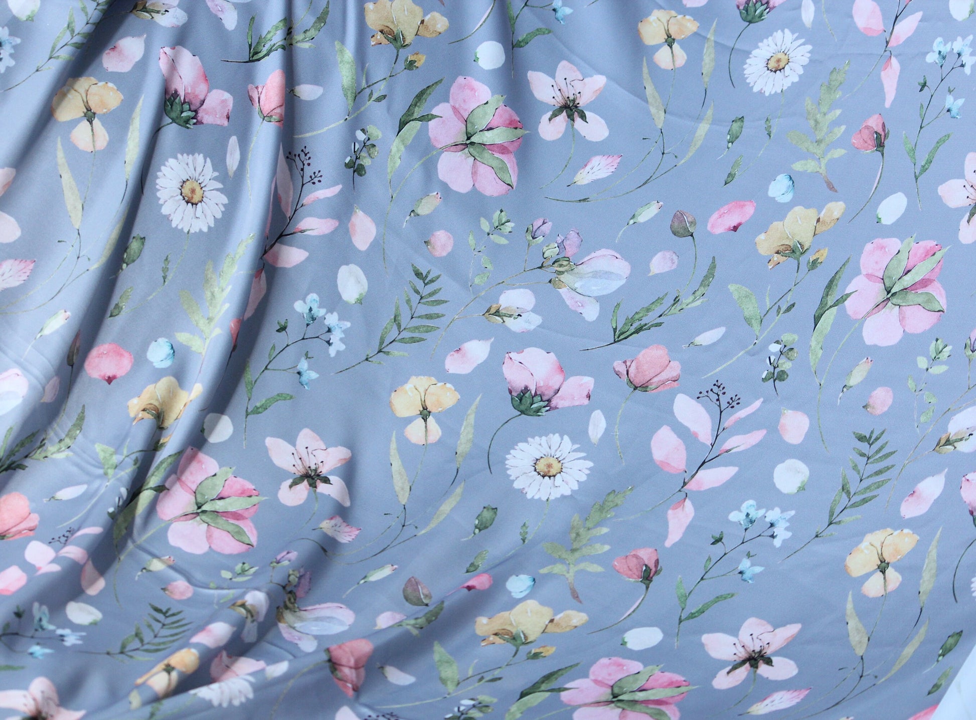 Floral Satin Fabric 